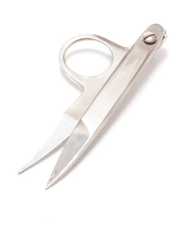 Titanium thread snipper scissors with finger hold handle